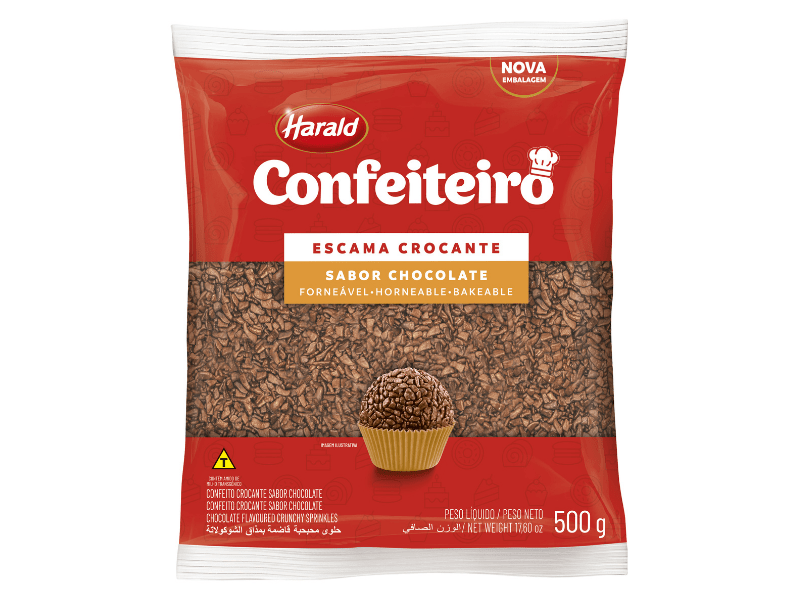 Granulado Harald Confeiteiro Escama Crocante Chocolate 500g