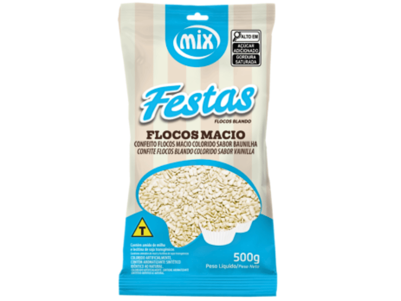 Granulado Flocos Macio Branco Creme Mix 500g – Mix