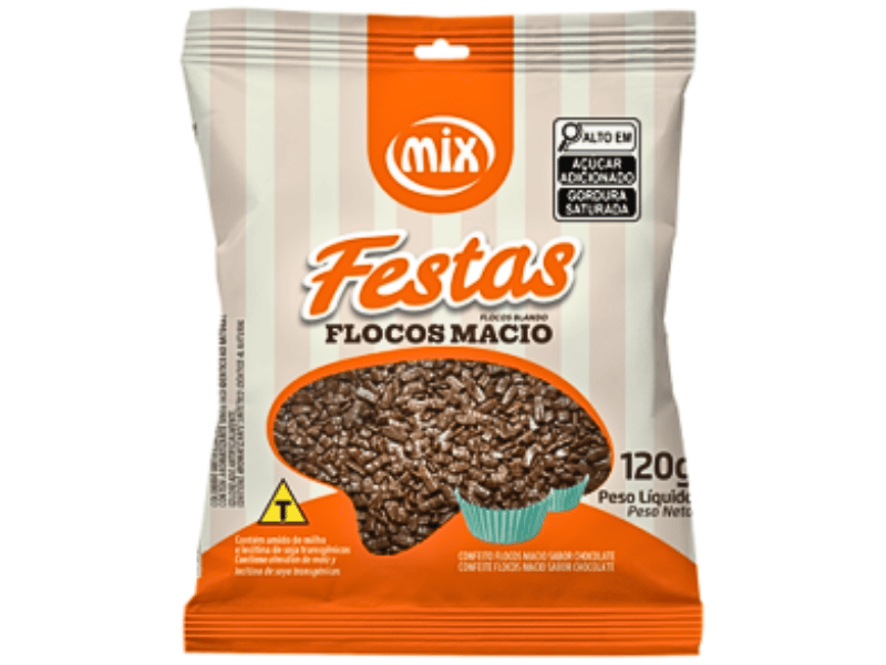 Granulado Flocos Macio Chocolate 120g - Mix