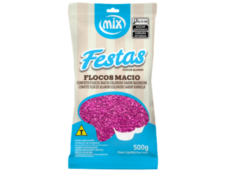 Granulado Flocos Macio Rosa Mix 500g – Mix