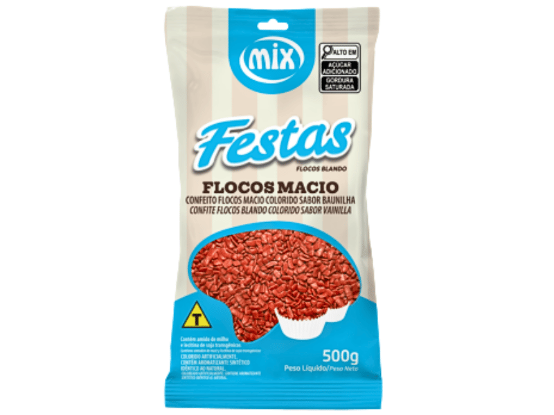 Granulado Flocos Macio Vermelho Mix 500g – Mix