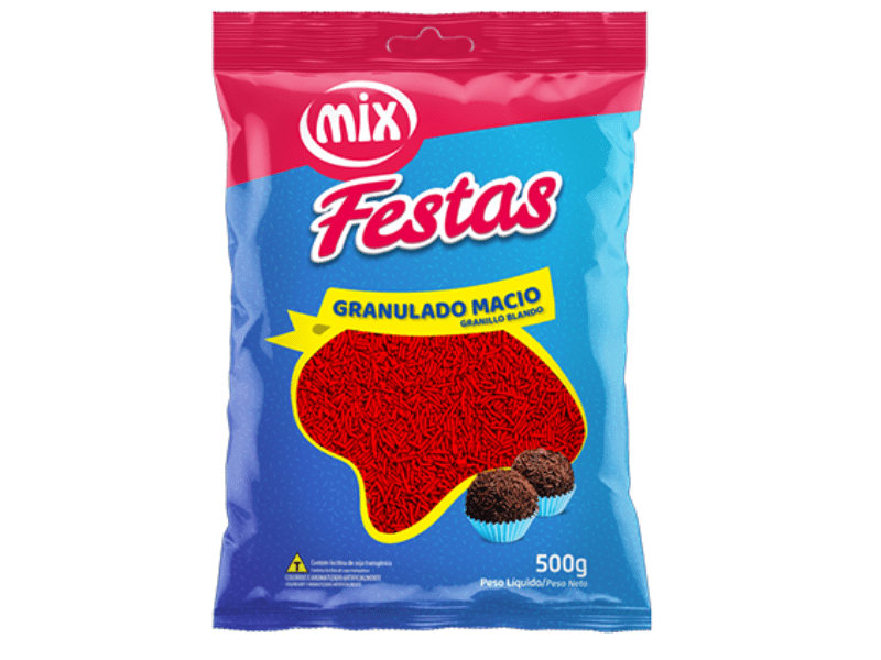 Granulado Macio Vermelho 500g - Mix