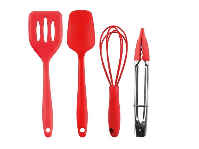 Kit de Espátulas Chef Kids Vermelha c/ 4 unidades - Allonsy