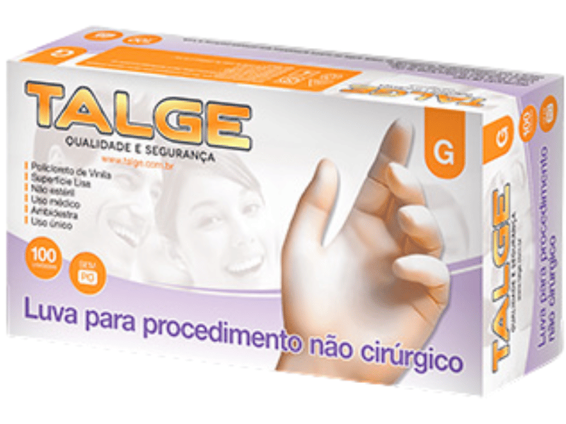 Luva em Vinil s/ Pó Tamanho G - Talge