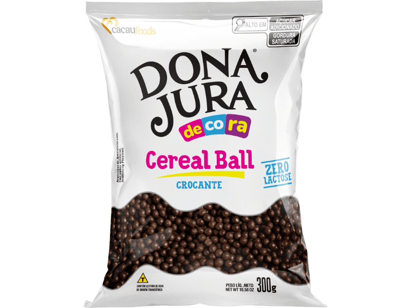 Mini Cereal Dona Jura Zero Lactose Crocante Chocolate 300g - Cacau Food