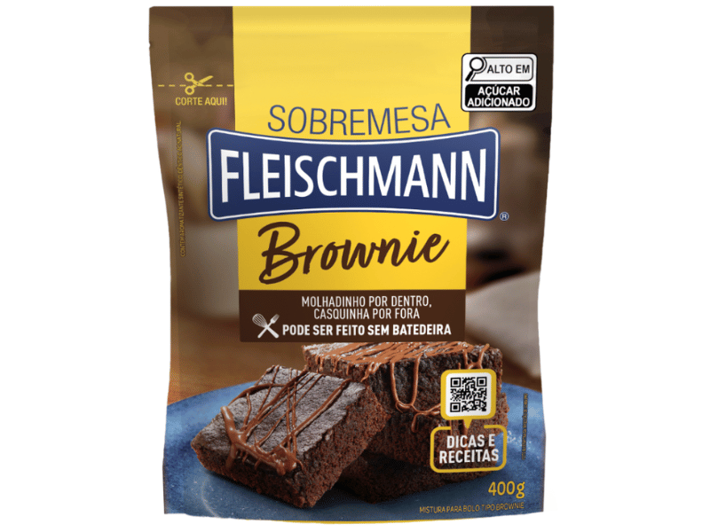Mistura para Bolo Brownie 400g - Fleischmann
