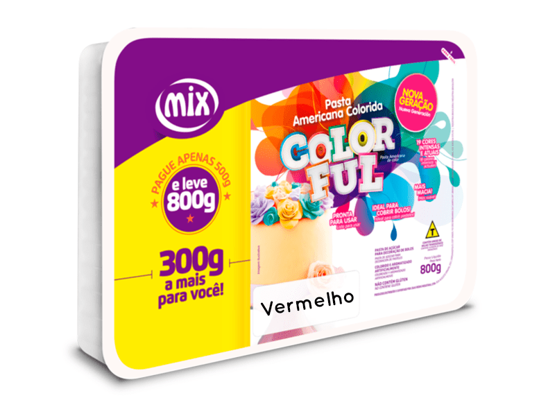 Pasta Americana 800g Vermelha - Mix 