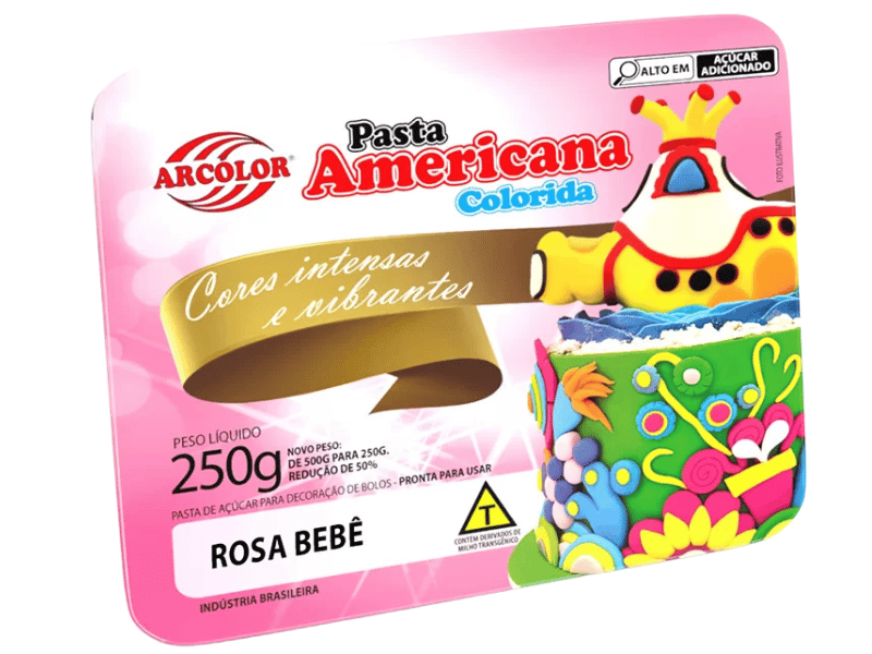 Pasta Americana Rosa Bebê 250g - Arcólor