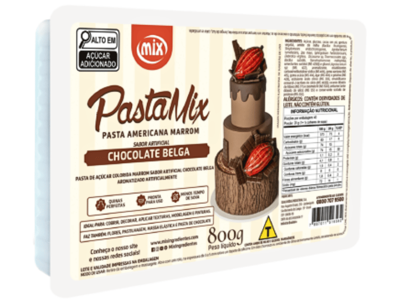 Pasta Americana Sabor Chocolate Belga 800g - Mix