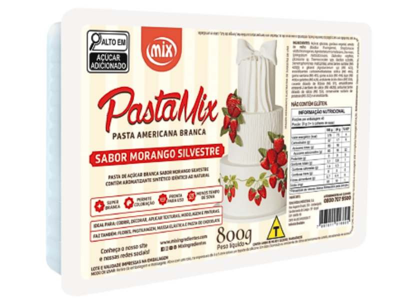 Pasta Americana Sabor Morango Silvestre 800g - Mix
