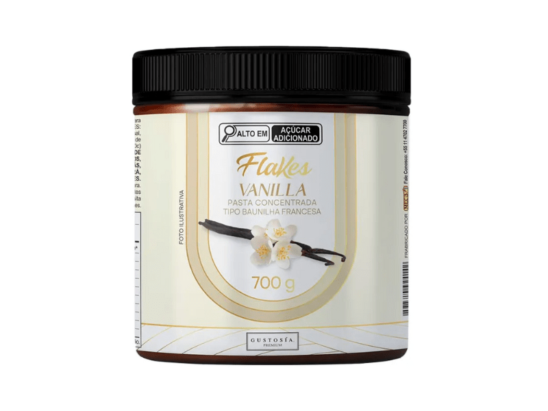 Pasta Flakes Vanilla Baunilha Francesa 700g - Gustosia Premium 