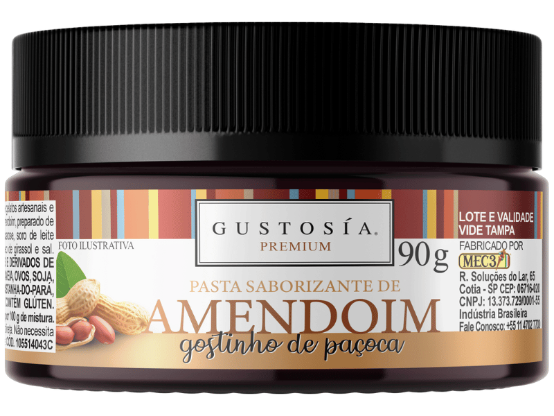 Pasta Saborizante Amendoim 90g - Gustosía Premium 