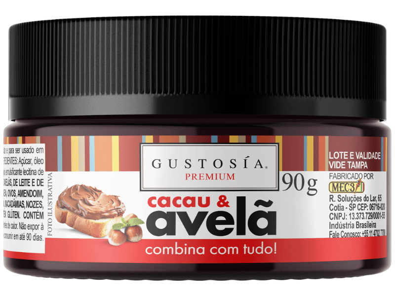 Pasta Saborizante Cacau e Avelã 90g - Gustosía Premium