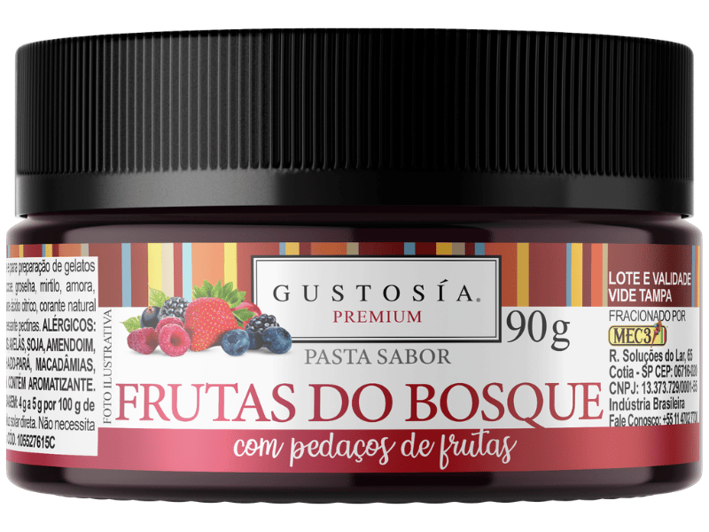 Pasta Saborizante Frutas do Bosque 90g - Gustosía Premium
