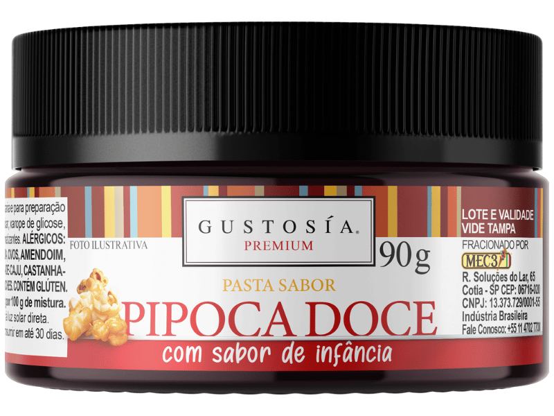 Pasta Saborizante Pipoca Doce 90g - Gustosía Premium
