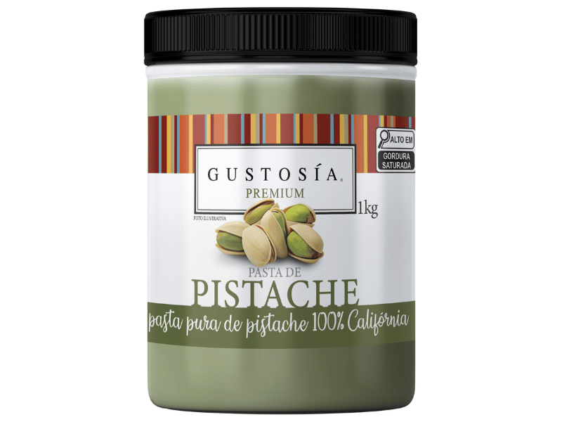 Pasta Saborizante Pistache 100% Califórnia 1kg - Gustosía Premium