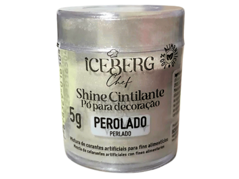 Pó para Decoração Alimentício Cintilante Perolado - Iceberge  