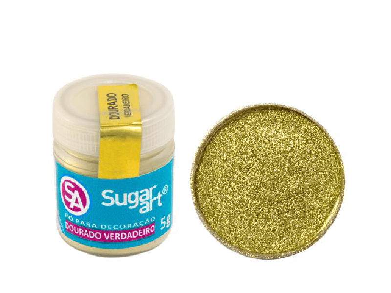 Pó para Decoração Dourado 5g - Sugar Art