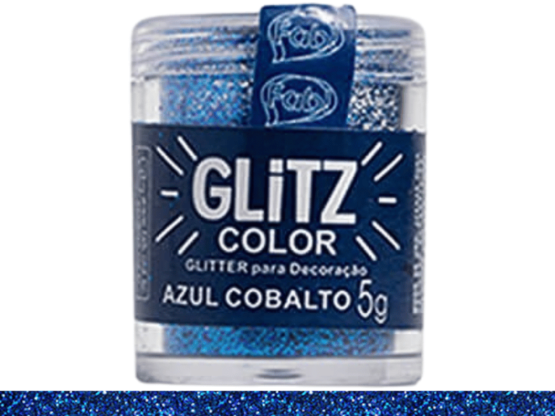 Pó para Decoração Glitter Azul Cobalto 5g - Fab!