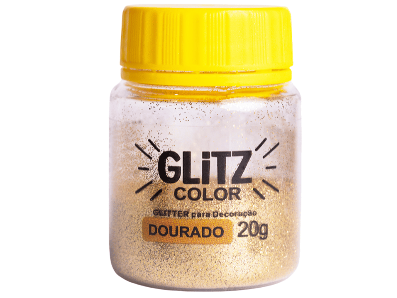 Pó para Decoração Glitter Color Dourado 20g - Fab!