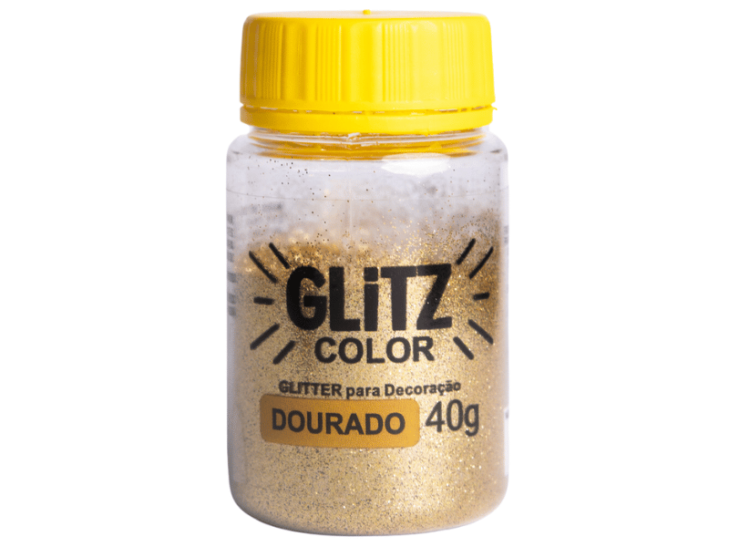 Pó para Decoração Glitter Color Dourado 40g - Fab!