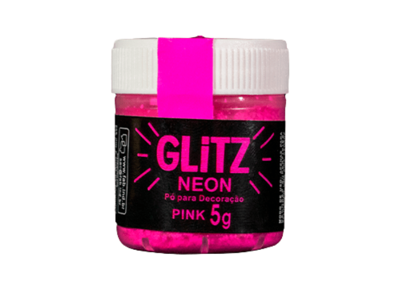Pó para Decoração Glitter Neon Pink 5g - Fab!