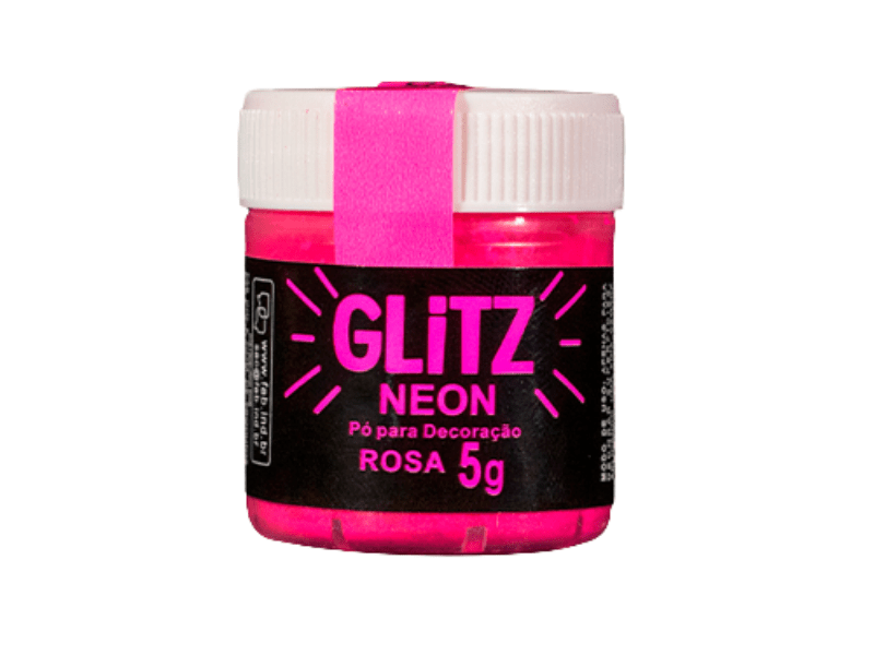 Pó para Decoração Glitter Neon Rosa 5g - Fab!