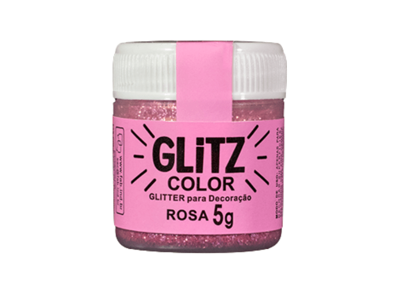 Pó para Decoração Glitter Color Rosa 5g - Fab!