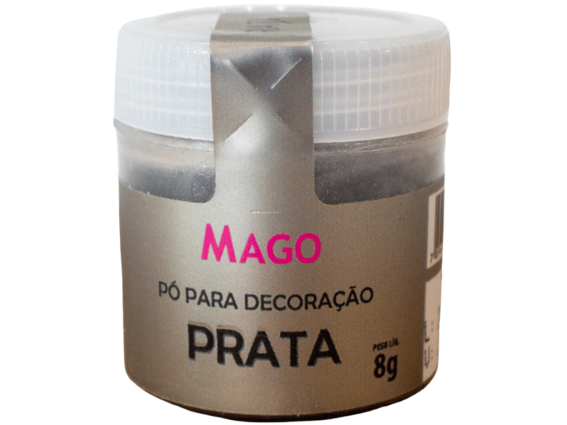 Pó para Decoração Prata 8g - Mago
