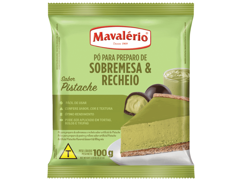 Pó para Sobremesa Pistache 100g - Mavalério
