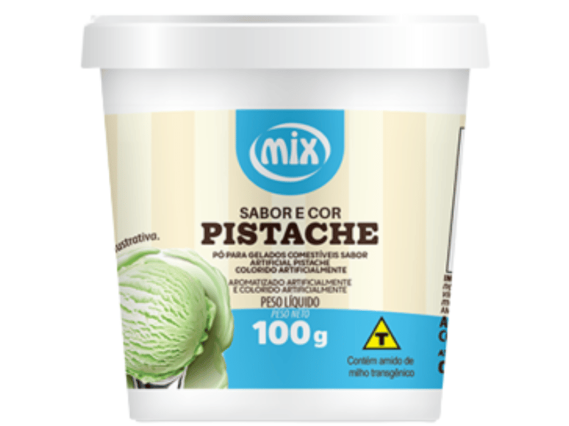 Pó Saborizante para Gelados Pistache 100g - Mix