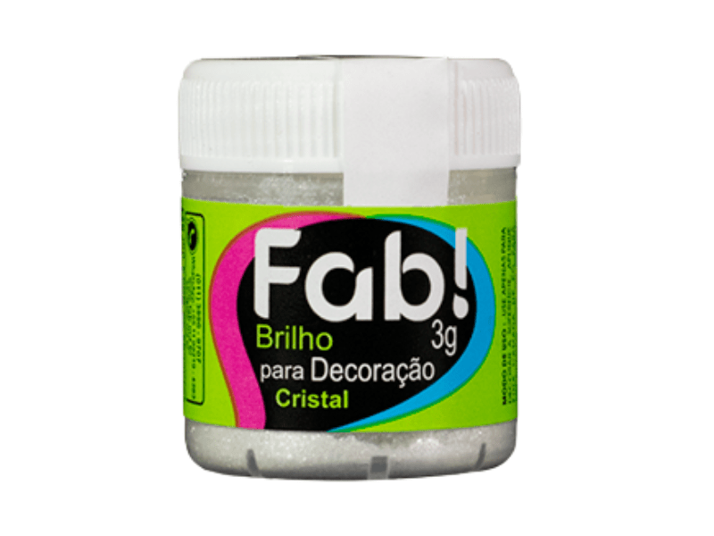 Pó para Decoração Brilho Cristal 3g - Fab!