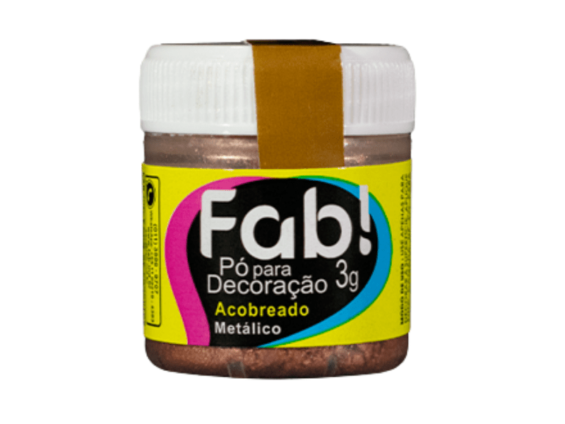 Pó para Decoração Acobreado Metálico 3g - Fab!