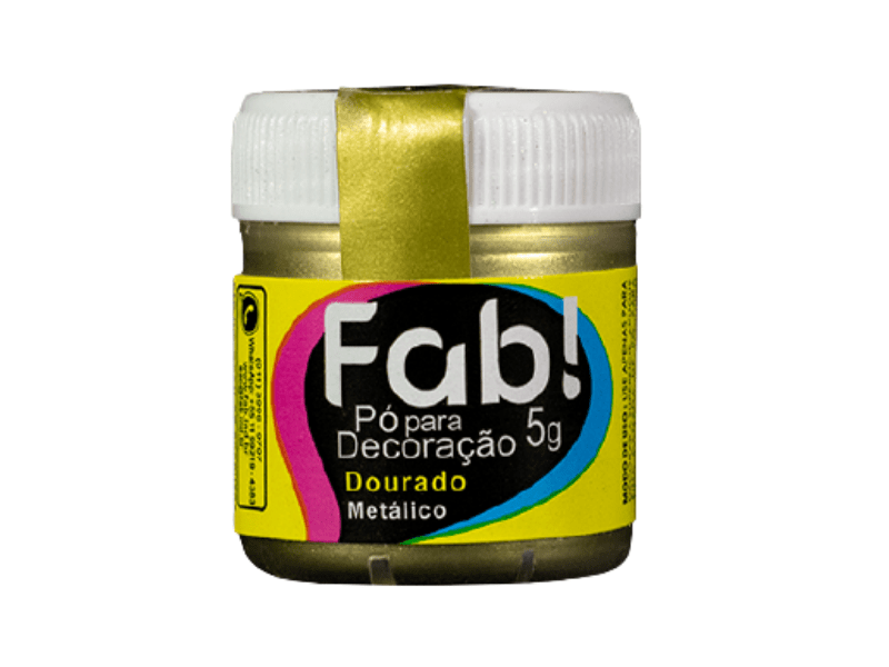 Pó para Decoração Dourado Metálico 5g - Fab!