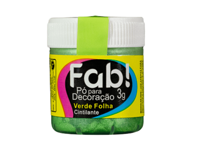 Pó para Decoração Verde Folha Cintilante 3g - Fab!