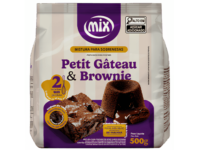 Preparado em Pó para Brownie e Petit Gateau 500g - Mix