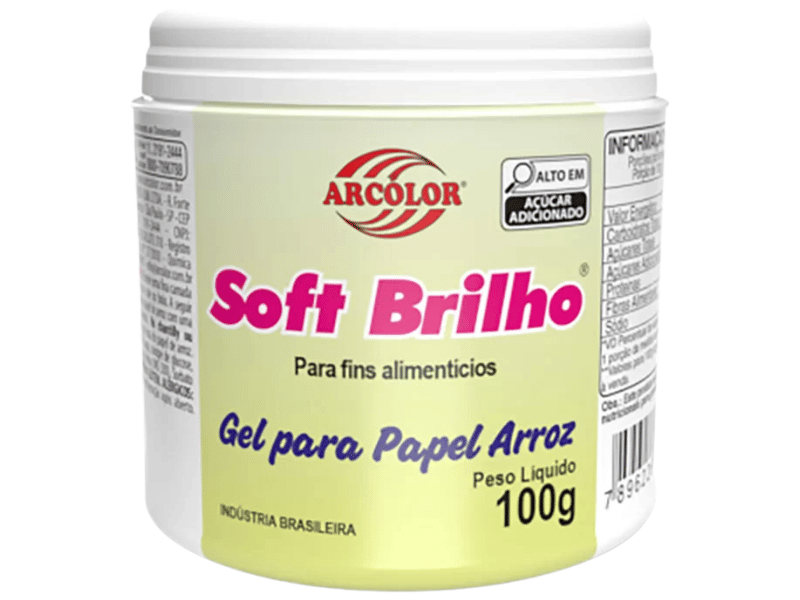Gel Soft Brilho para Papel de Arroz 100g Arcolor