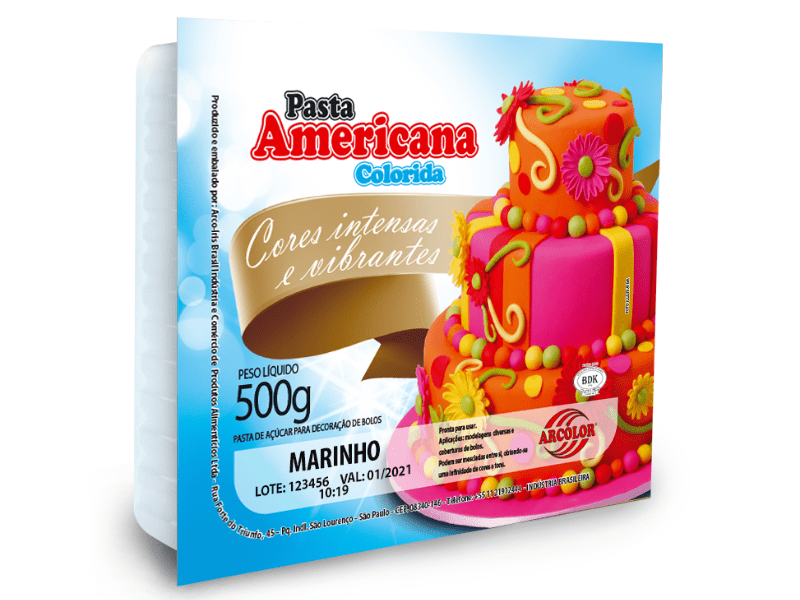 Pasta Americana Azul Marinho 500g - Arcolor