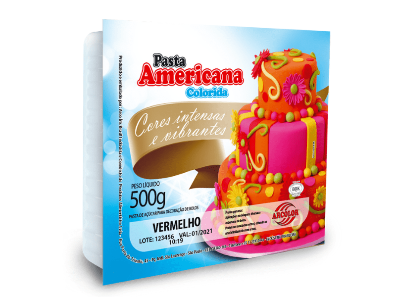 Pasta Americana Vermelha 500g - Arcólor