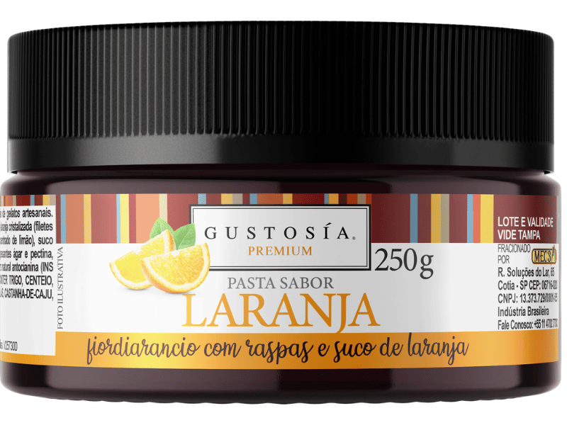 Pasta Saborizante Variegato Fior D’Arancio Laranja 250g - Gustosía Premium