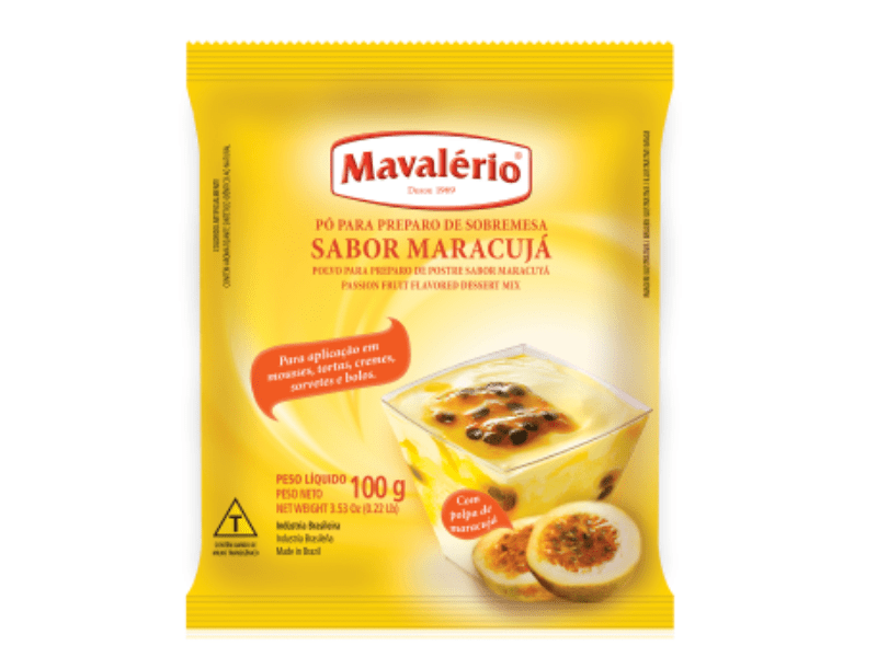 Pó para Sobremesa Maracujá 100g - Mavalério