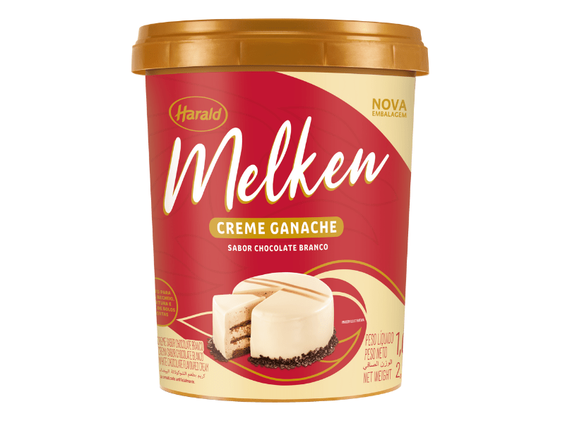 Recheio Harald Melken Creme Ganache Chocolate Branco 1kg