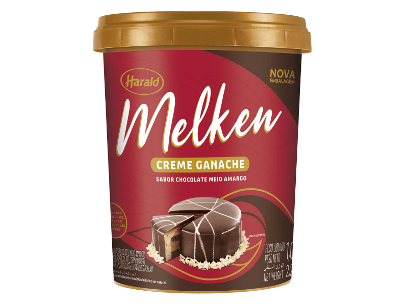 Recheio Harald Melken Creme Ganache Chocolate Meio Amargo 1kg