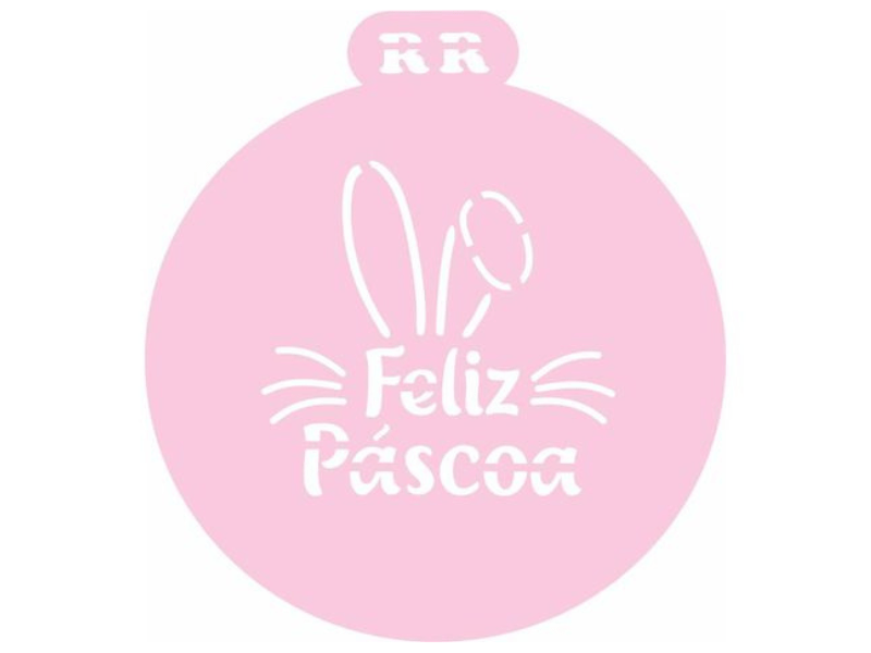 Stencil Feliz Páscoa - RR Cortadores