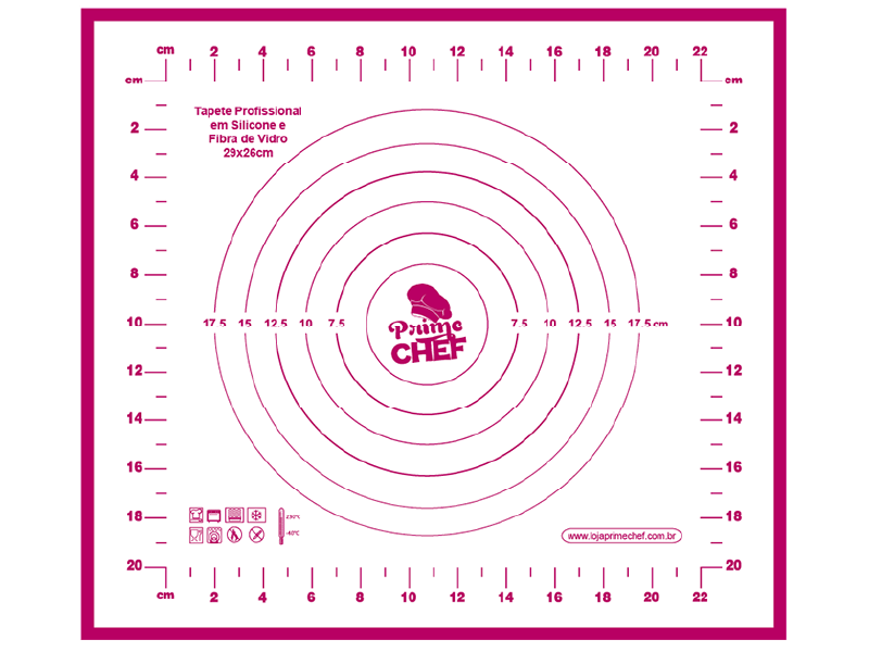 Tapete Fibra de Vidro 29x26 cm - Prime Chef