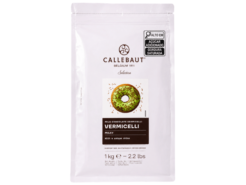 Vermicelli Callebaut Selection Chocolate ao Leite 1kg