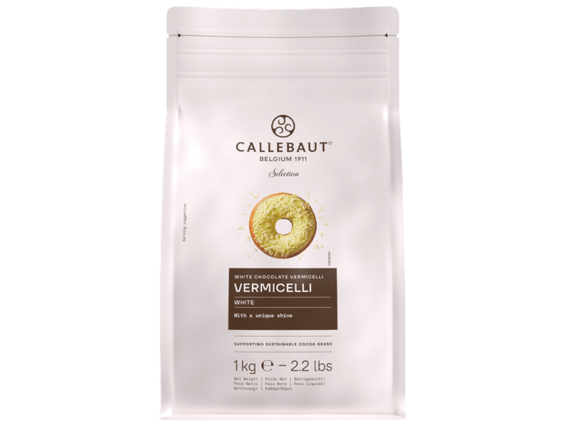 Vermicelli Callebaut Selection Chocolate Branco 1kg