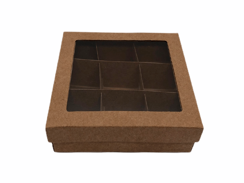 Caixa para Doces Kraft 12x12x4 cm - Agabox