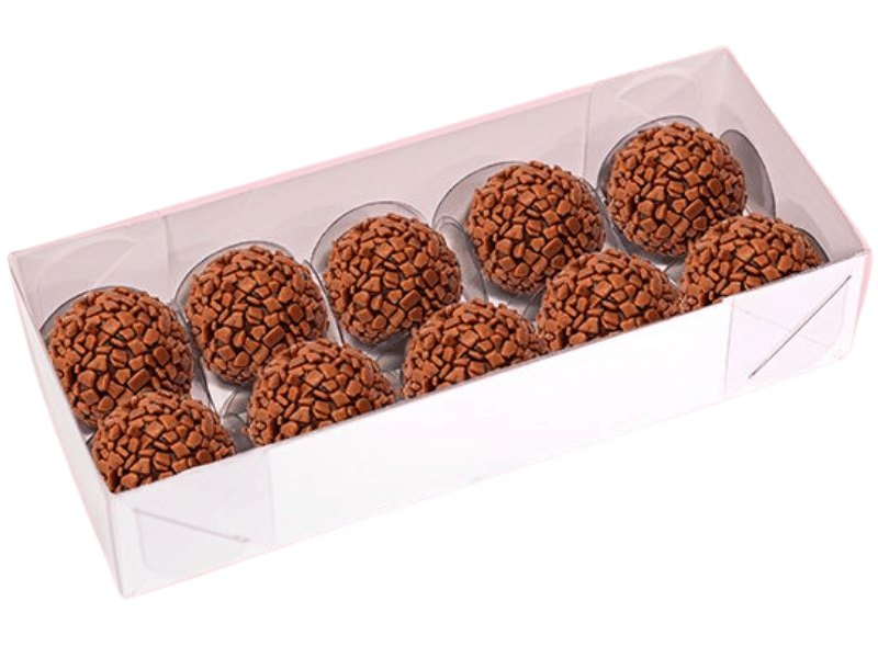 Caixa para 10 Doces Cristal c/10 unidades - Ideia Embalagens