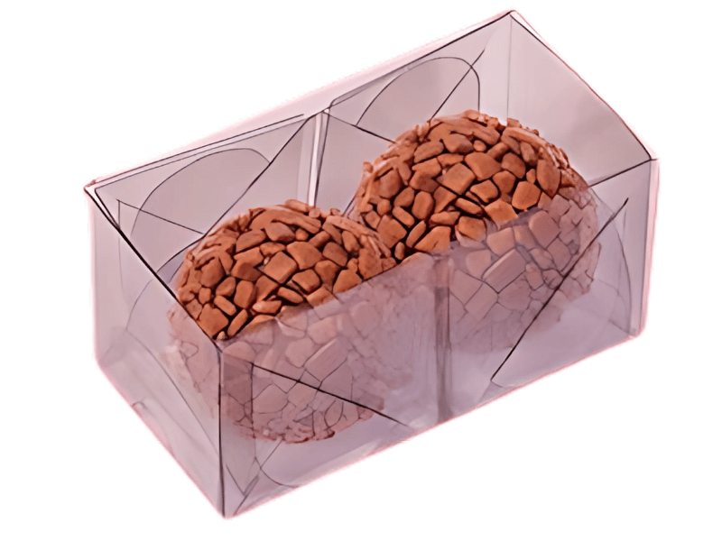 Caixa para 2 Doces Cristal c/10 unidades - Ideia Embalagens
